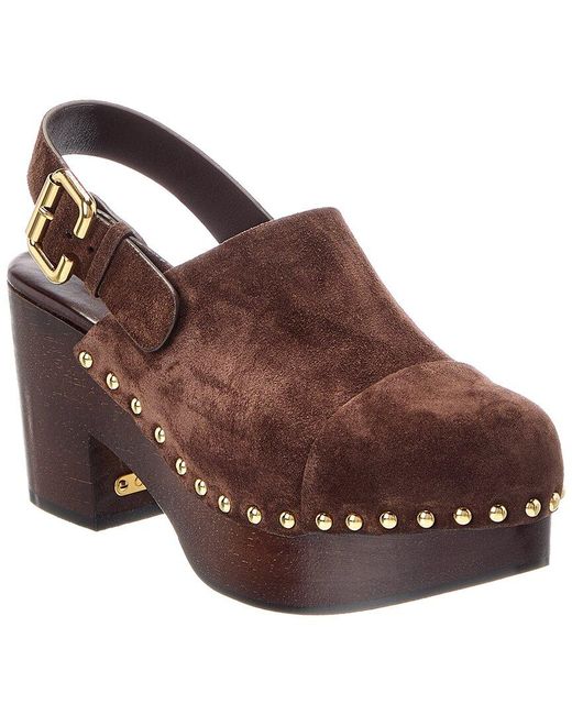 Chloé Brown Suede Mule