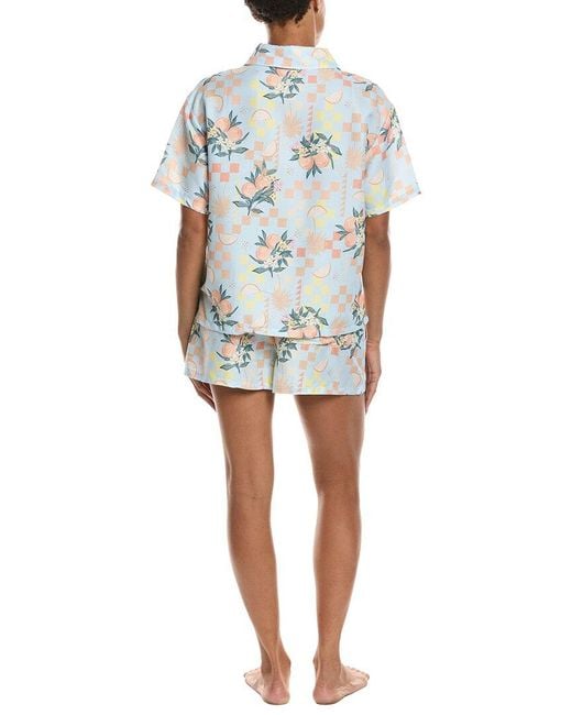 Honeydew Intimates White 2Pc Brunch Date Shortie Pajama Set