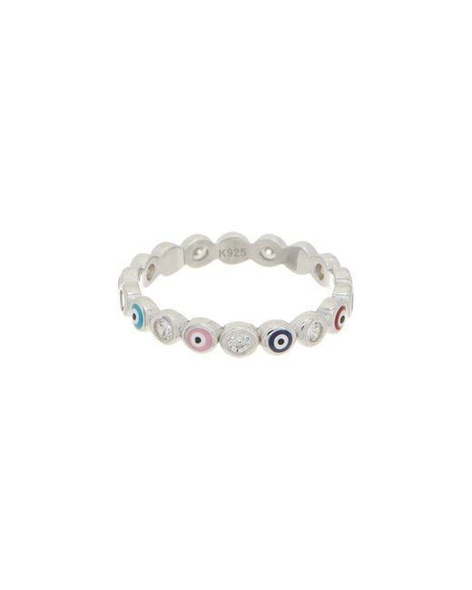 Meshmerise White 18K Over Cz Ring