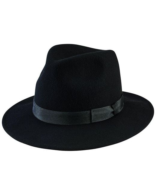 San Diego Hat Black Bow Wool Fedora