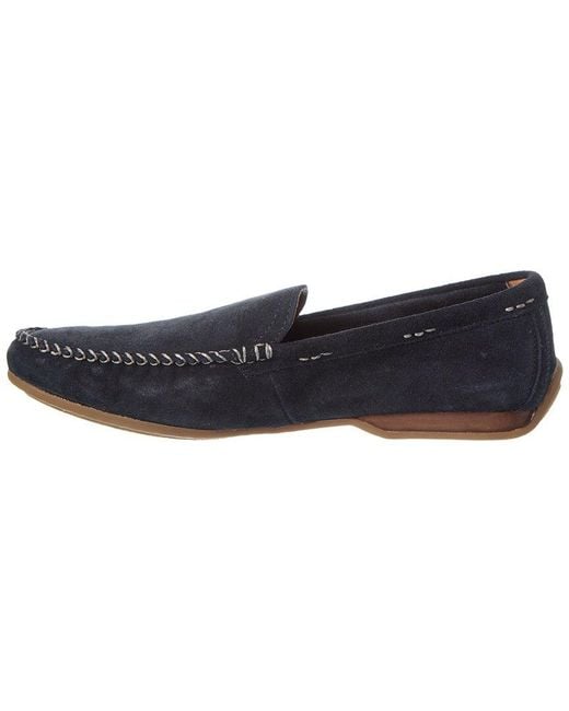 Frye Blue Lewis Venetian Suede Loafer for men