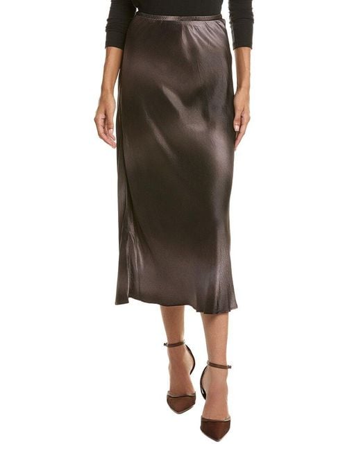 Bella Dahl Gray Nora Midi Skirt