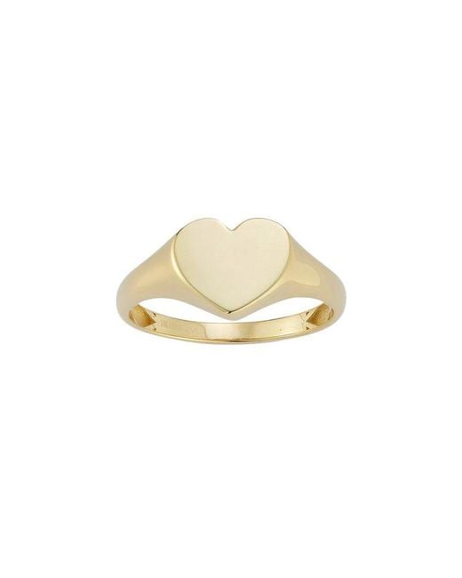 Ember Fine Jewelry White 14K Heart Signet Ring