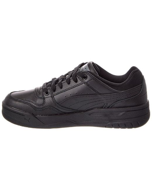 PUMA Black Rebound Retro Leather Sneaker for men