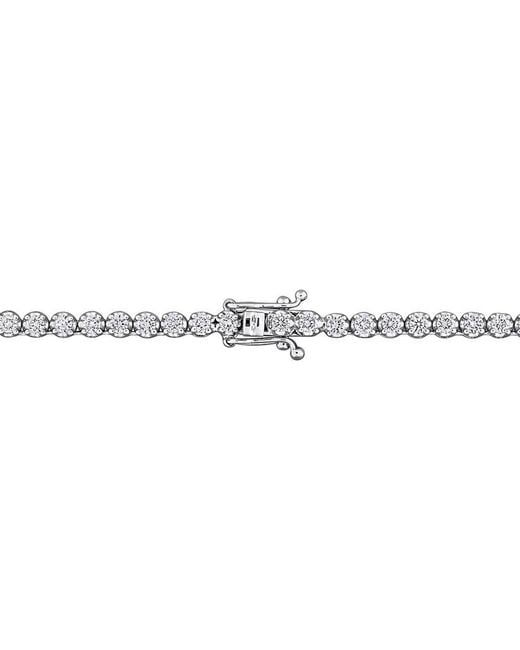 Created Forever Metallic 14K 1.00 Ct. Tw. Lab-Grown Diamond Tennis Necklace