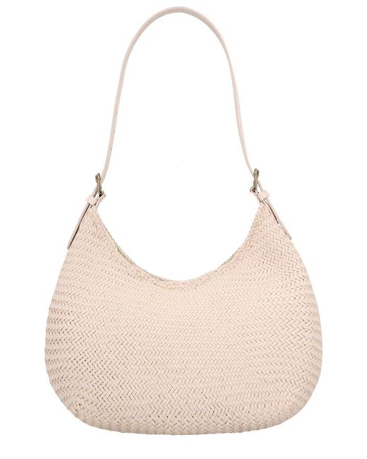 Dragon Diffusion Luna Mezza Leather Shoulder Bag in Natural | Lyst UK