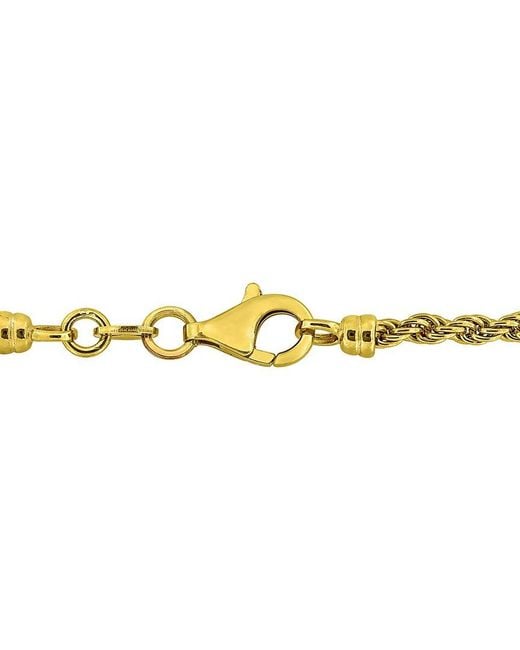 Italian Silver Metallic Rope & Curb Link Chain Bracelet