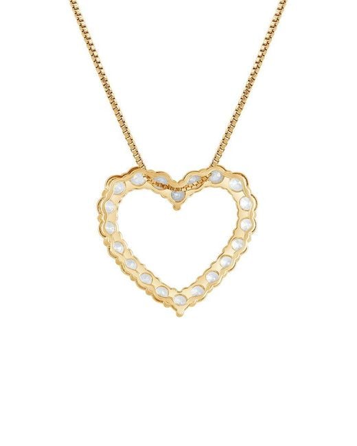Lab Grown Diamonds Metallic 14K 1.00 Ct. Tw. Lab-Grown Diamond Heart Pendant