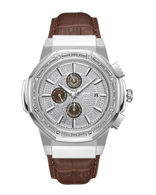 JBW Gray Unisex Saxon Diamond Watch