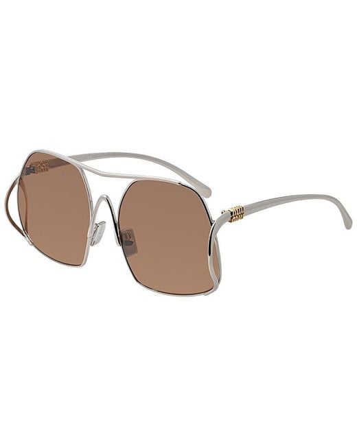 Miu Miu White 58Mm Sunglasses
