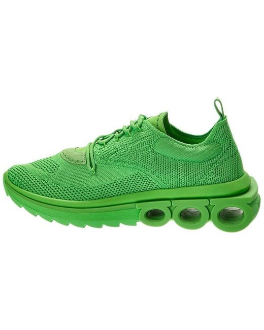 Ferragamo Green Nima Knit Sneaker for men