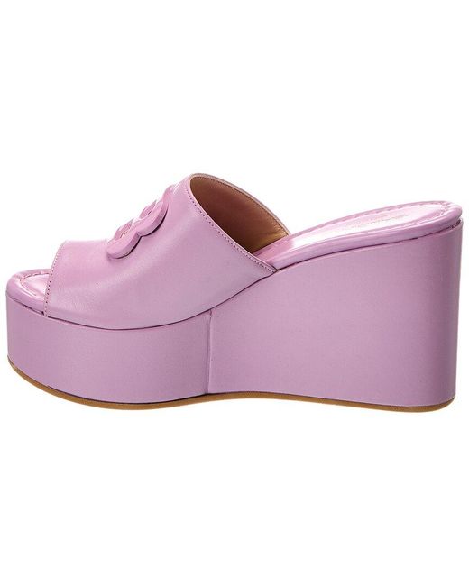 Baldini Pink Leather Sandal