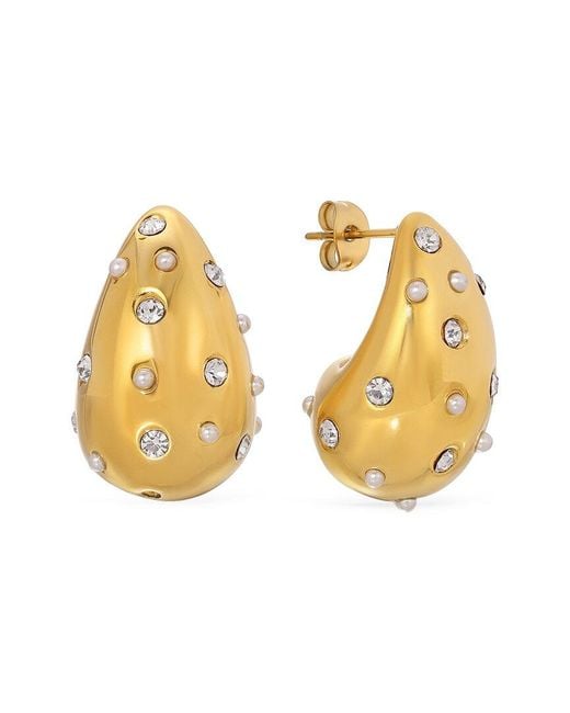 Eye Candy LA Metallic Cz Drop Earring