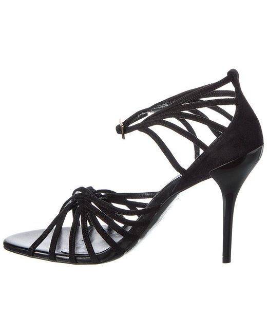 Roger Vivier Black Cage Suede Sandal