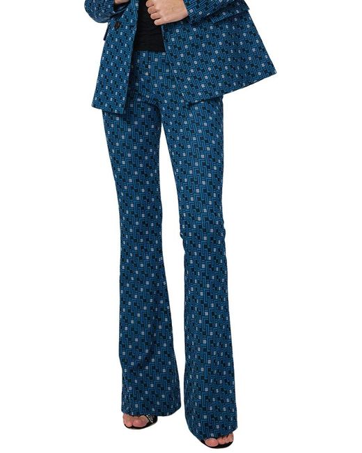 Diane von Furstenberg Blue Greg Wool-Blend Pant