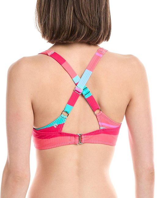 Next Red Plunge V-Neck Bralette Bikini Top