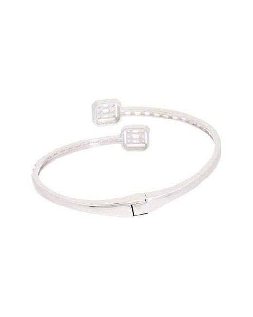 Juvell White 18K Plated Cz Bangle Bracelet