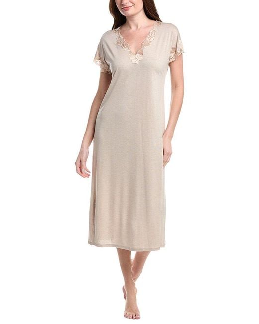 Natori Natural Zen Floral Gown