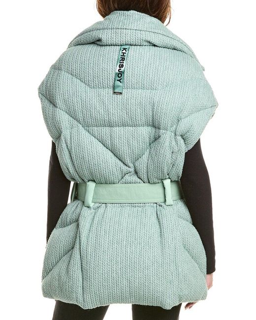 Khrisjoy Green Iconic Puffer Vest