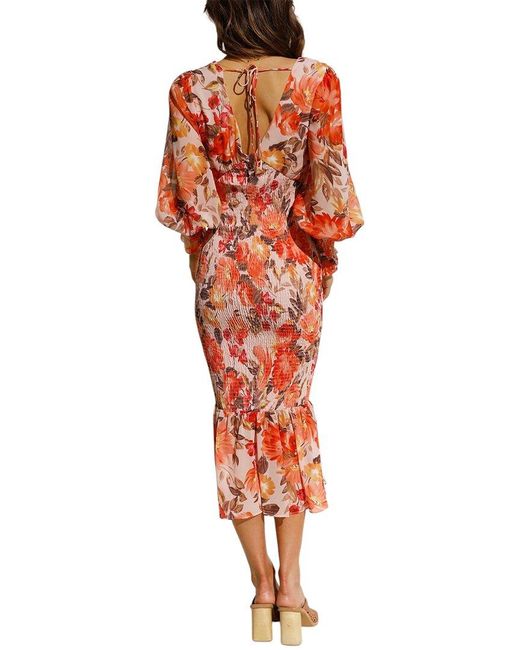 CHARLOTTE GREEN Red Midi Dress
