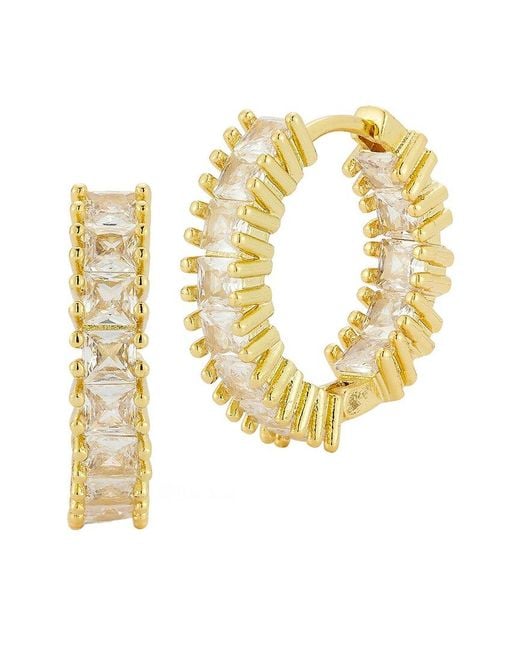 Glaze Jewelry Metallic 18k Plated Cz Earrings