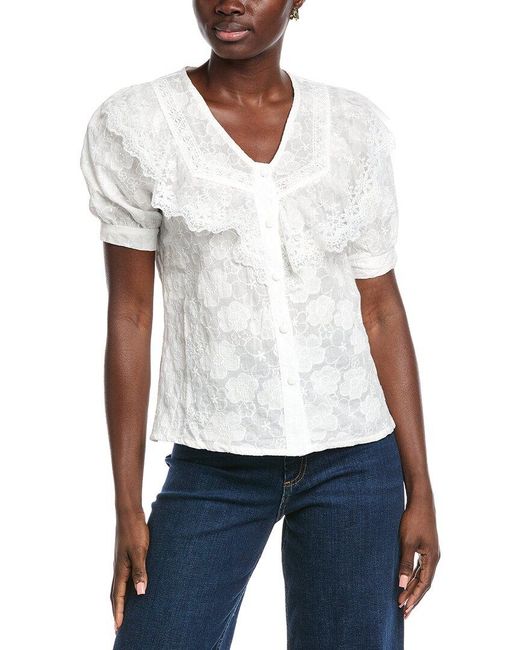 ANNA KAY White Noris Eyelet Blouse
