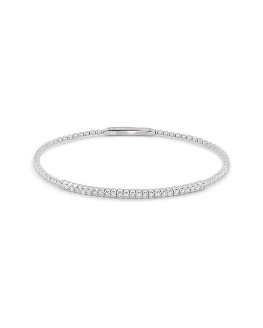 Sabrina Designs White 14K 0.45 Ct. Tw. Diamond Stackable Flexible Bangle Bracelet