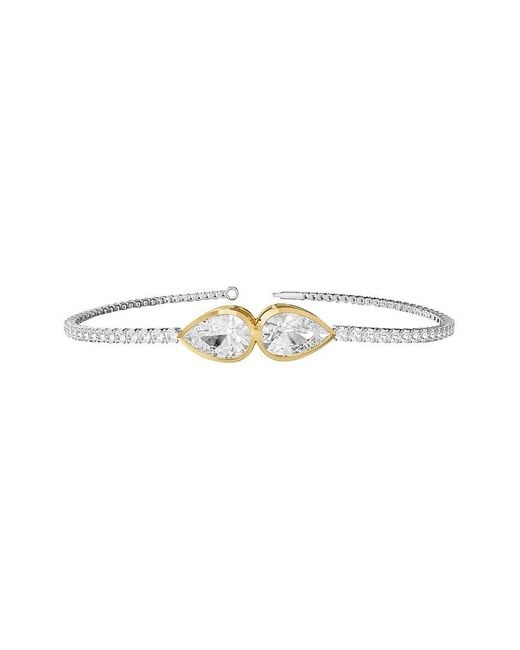 Lab Grown Diamonds White 14K 3.79 Ct. Tw. Lab-Grown Diamond Bangle Bracelet