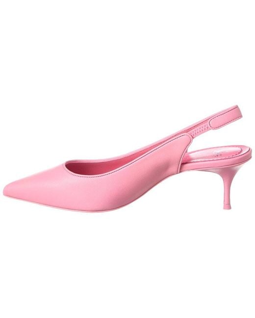 Christian Louboutin Pink Sporty Kate 55 Leather Slingback Pump