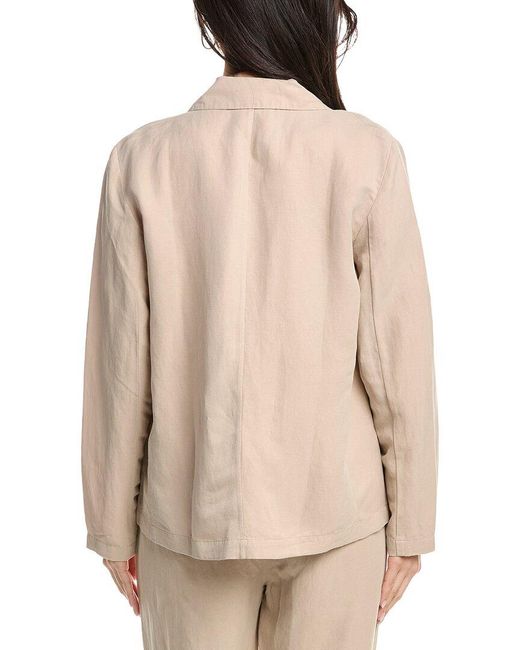 Eileen Fisher Natural Linen & Silk-Blend Blazer