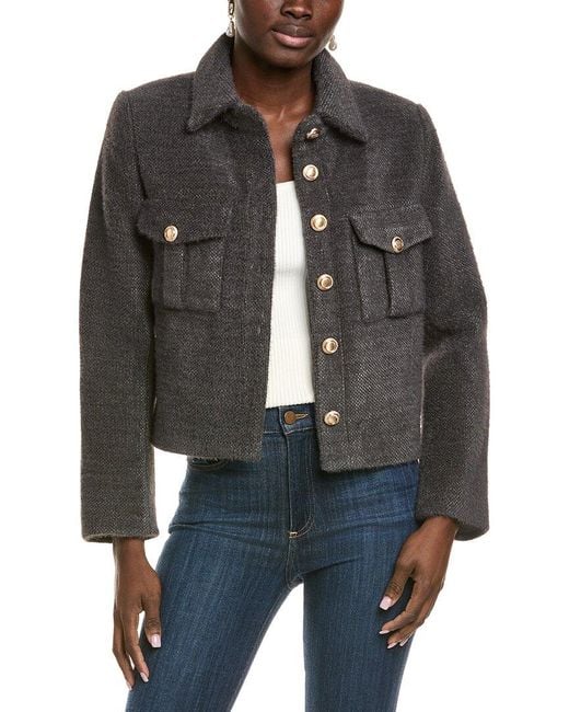 Endless Rose Black Soft Brushed Buttoned Jacket