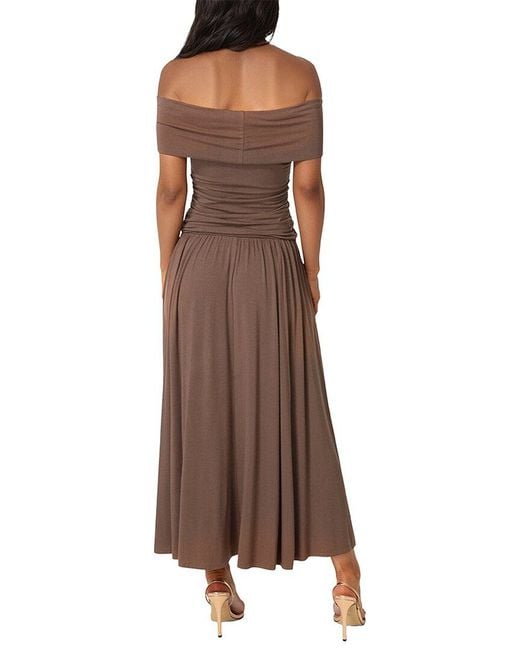 Bebe Brown Drop Waist Maxi Dress