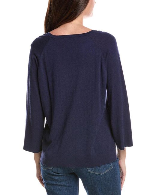 Forte Blue Easy Silk & Cashmere-Blend Sweater