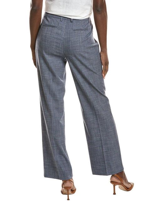 Jones New York Blue Fly Front L-Pocket Extended Tab Trouser