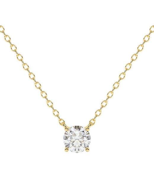 Lab Grown Diamonds Metallic 14K 0.50 Ct. Tw. Lab-Grown Diamond Necklace