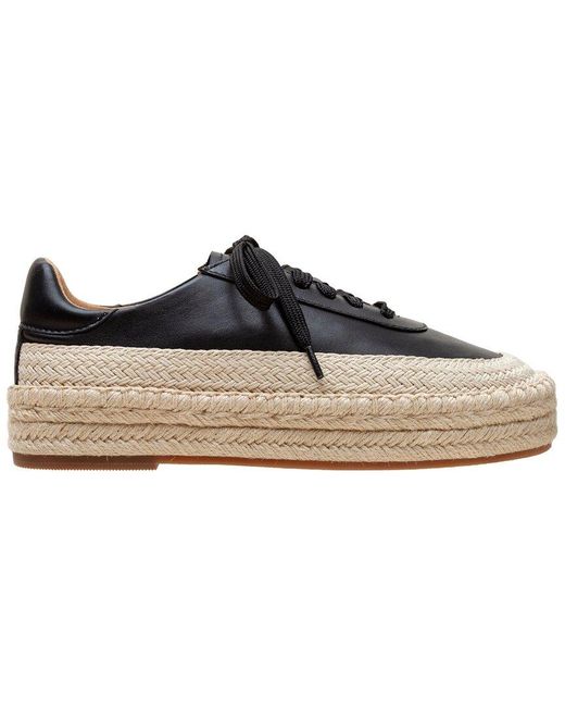 Linea Paolo Black Selma-L Leather Espadrille