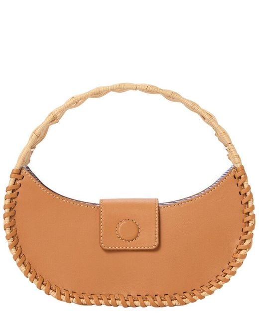 J.McLaughlin Brown Aria Leather Top Handle Mini Bag