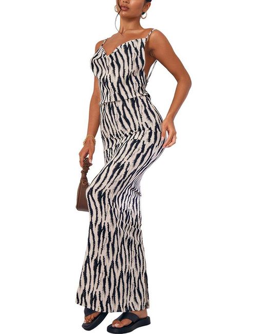 TAZGA White Sleeveless Solid Maxi Dress