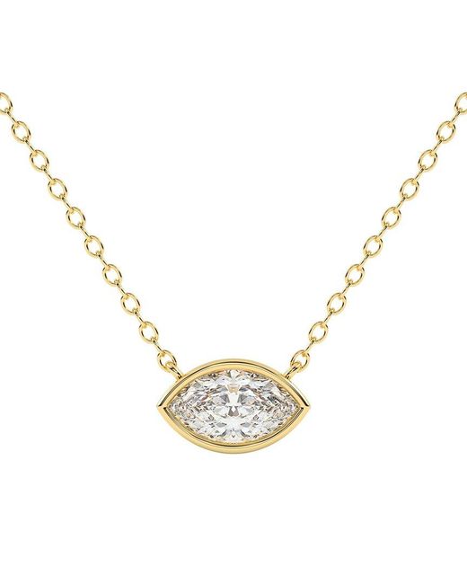 Lab Grown Diamonds Metallic 14K 0.50 Ct. Tw. Lab-Grown Diamond Necklace