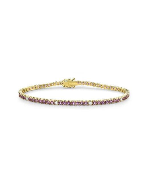 Forever Creations USA Inc. White Forever Creations 14K 5.60 Ct. Tw. Diamond & Sapphire Tennis Bracelet