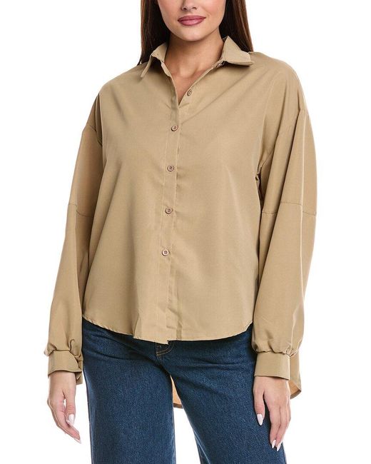 Madison Miles Natural Button Shirt