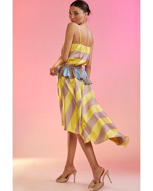 Cynthia Rowley Pink Mila Silk Asymmetrical Dress