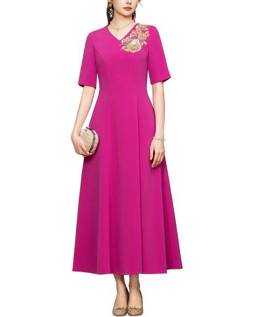 Lanelle Pink Printed Maxi Dress