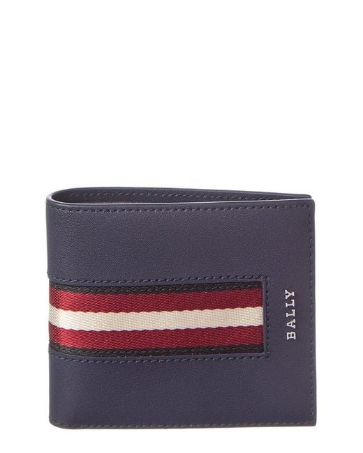 Bally Blue Hasai Leather Bifold Wallet for men