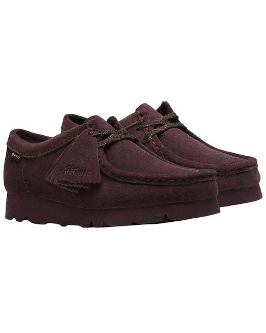 Clarks Brown Wallabee Gtx Suede Moccasin
