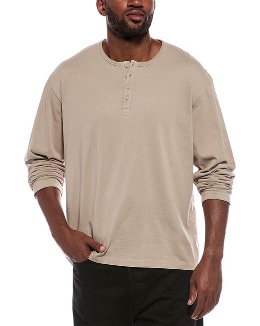 ATM Natural Heavyweight Jersey Henley for men