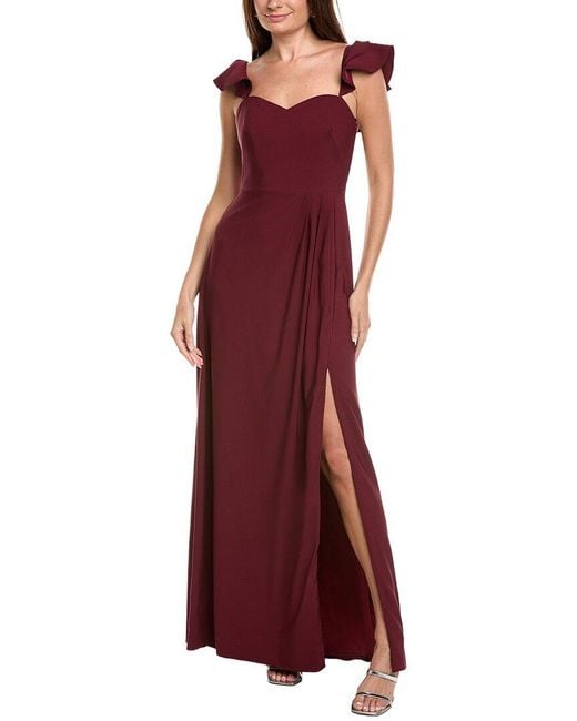 THEIA Red Brooklyn Gown