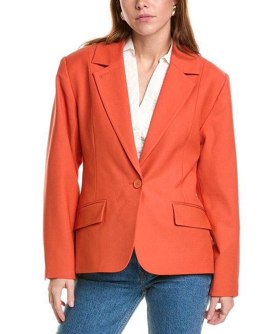 Equipment Orange Acinta Wool-Blend Blazer