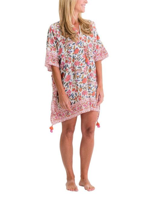 Pomegranate Red Drawstring Beach Cover-up