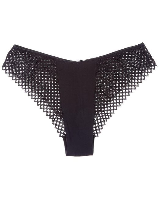 Wolford Black Cheeky Romantic Net Bikini Panty